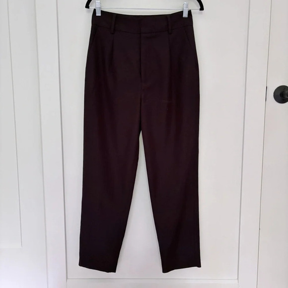 Rudsak High Waist Black Pant Trousers Size  S Black Office Work Dark Academia - Picture 1 of 11